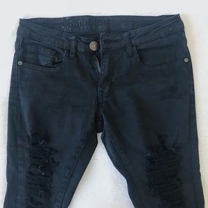 Machine Black Ripped Jeans